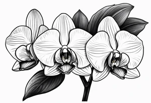 Orchid flower tattoo idea