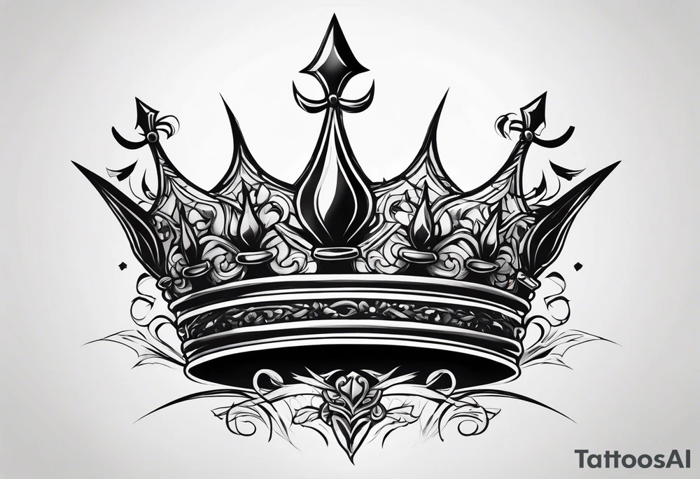 A pointy evil crown tattoo idea