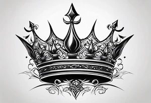 A pointy evil crown tattoo idea