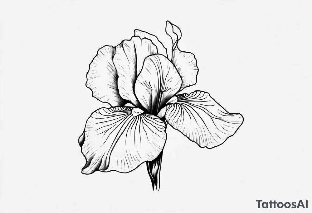 iris flower tattoo idea