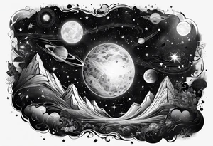 Spartan, outer space, Einstein, physics, writing, sleeve tattoo tattoo idea