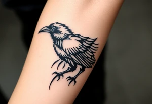 crow tribal tattoo idea