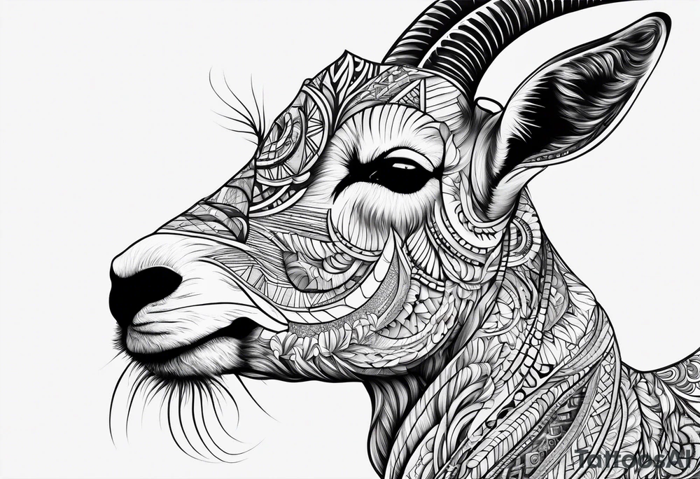 Half Goat half kangroo tattoo idea
