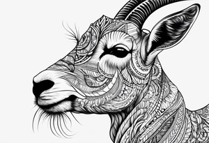 Half Goat half kangroo tattoo idea