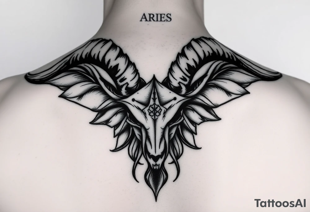 Emily. Aries. Feminine dark erotic tattoo idea