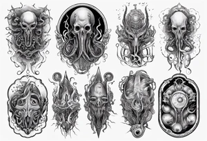 lovecraft myth tattoo for forearm tattoo idea