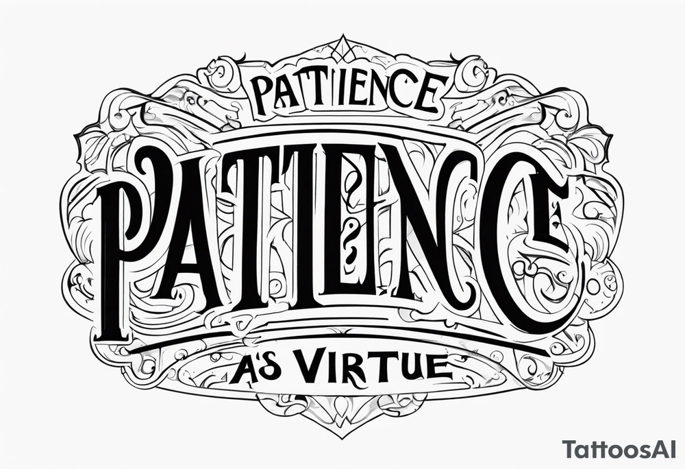 Patience is a virtue tattoo idea