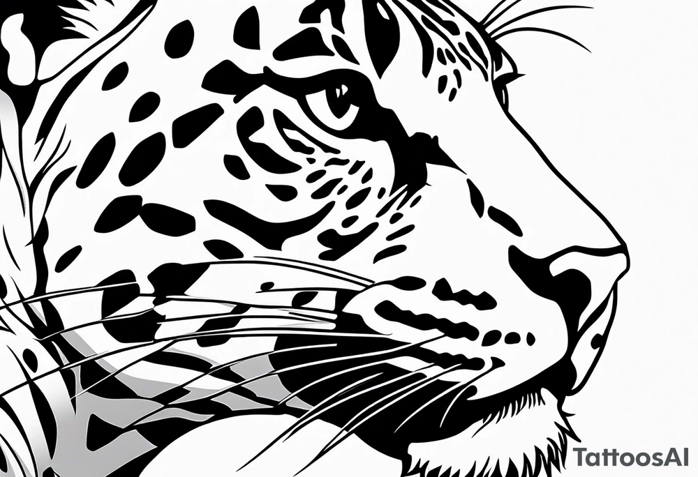 Side view of Jaguar tattoo idea