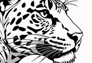 Side view of Jaguar tattoo idea