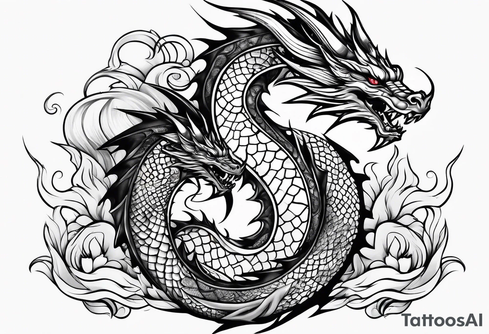 Pretty dragons tattoo idea