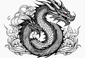 Pretty dragons tattoo idea
