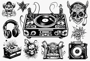 DJ playing tattoo idea