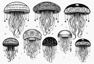 traditional style jellyfish tattoo idea