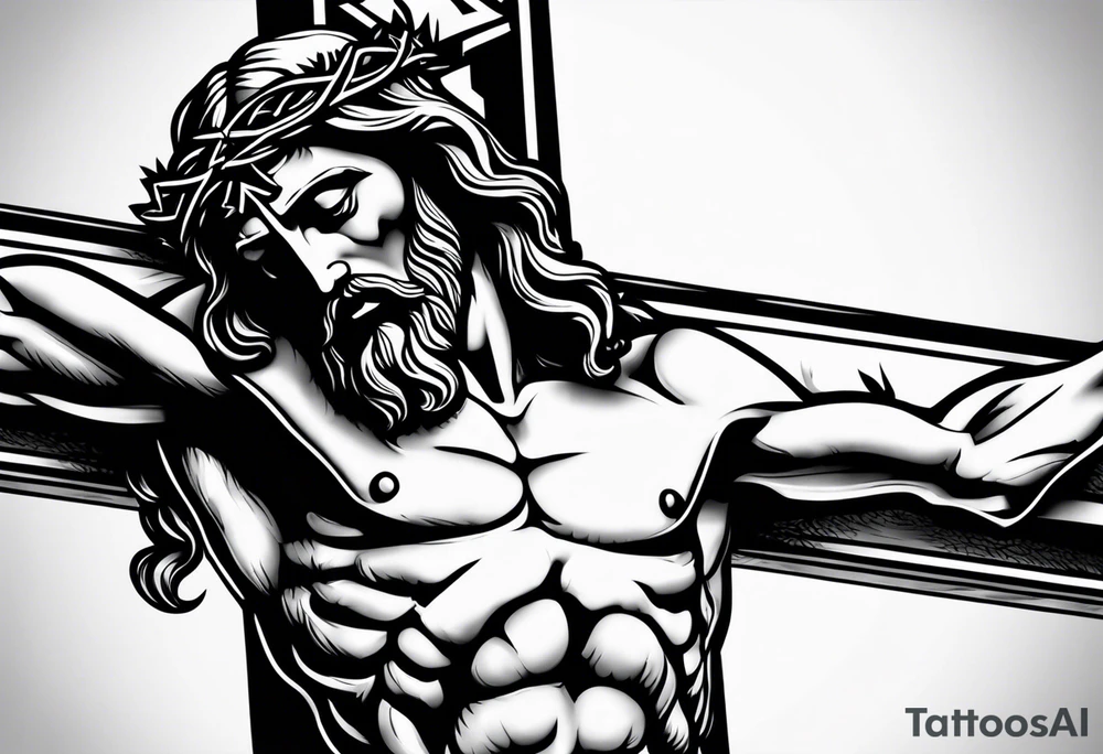 Jesus on the cross tattoo idea