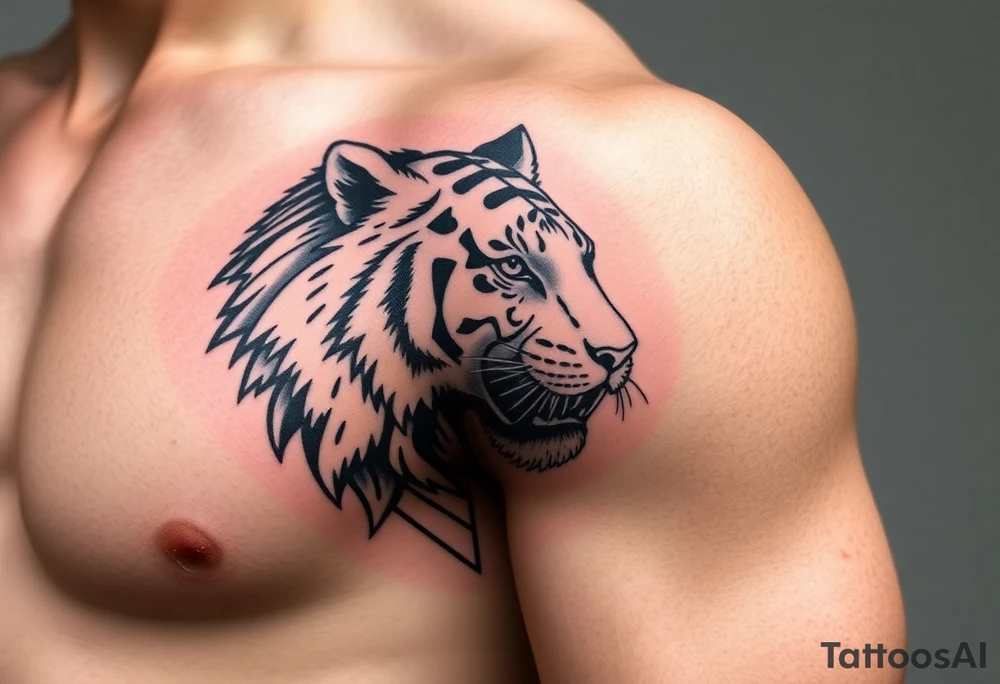 spartan with a tiger tattoo idea