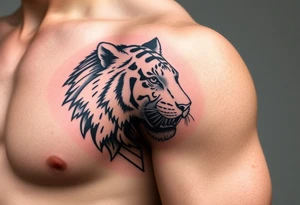 spartan with a tiger tattoo idea