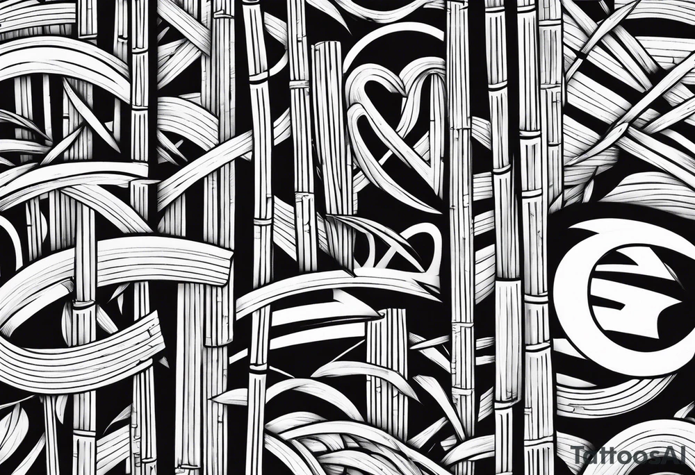 Font, bamboo, Japanese American letters tattoo idea