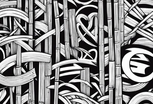 Font, bamboo, Japanese American letters tattoo idea