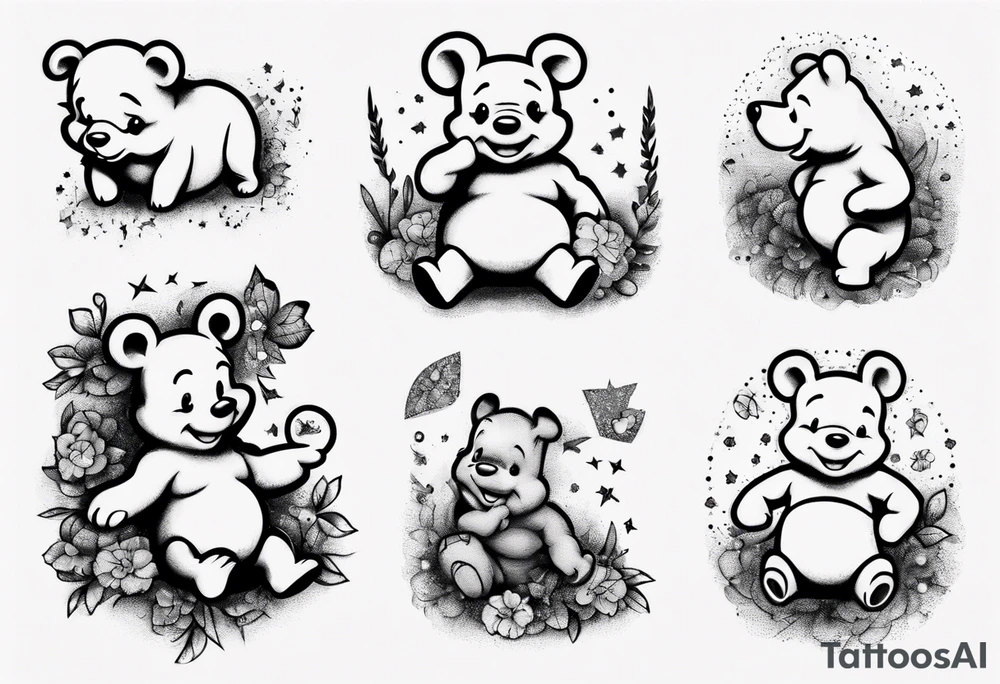 Small tattoo Winnie the poo tattoo idea