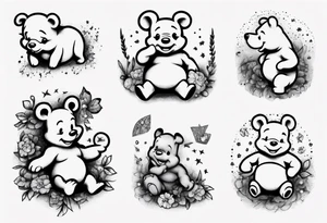 Small tattoo Winnie the poo tattoo idea
