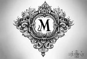 Cool image of initials “DgbIII” tattoo idea