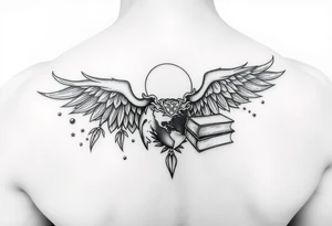 A black and white tattoo that will go on side of the wrist. This is for someone who loves ocean, travel and books. Something unique. tattoo idea