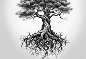 Tree roots wrapping around wrist tattoo idea