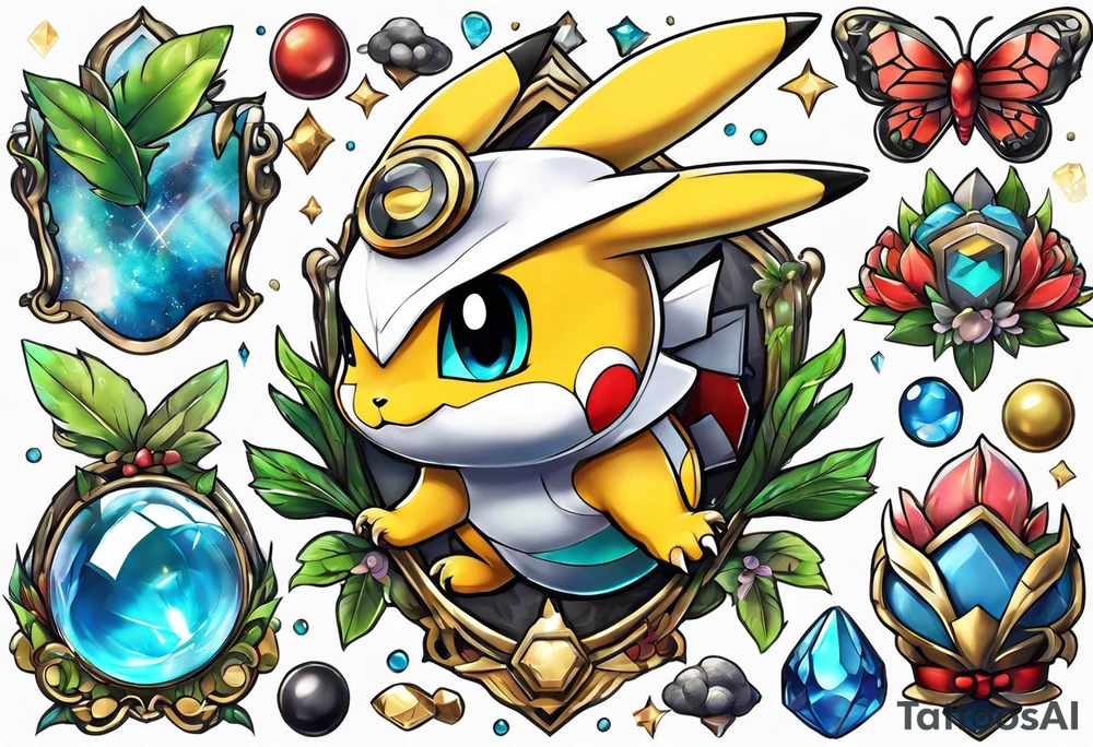 pokemon sleeve tattoo idea