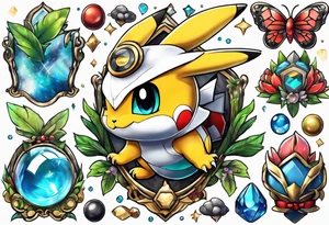 pokemon sleeve tattoo idea