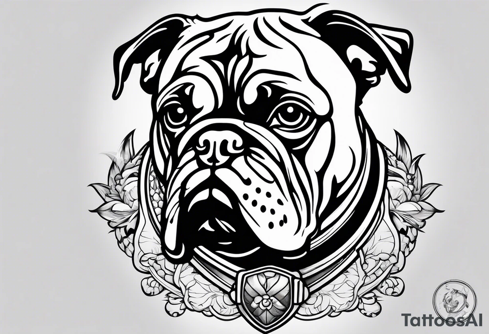 Bull dog
sand blasting 
Abseiler tattoo idea