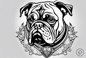 Bull dog
sand blasting 
Abseiler tattoo idea