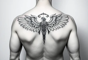 ArchAngel Protection tattoo stencil for women tattoo idea