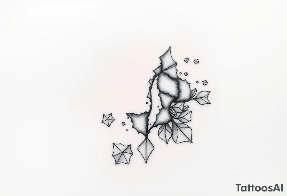 Can you design me a tattoo that represents a woman whose life has been shattered by broken trust, infidelitty, and alcoholism. But everyday she’s working at putting the pieces back together and is held together by her son, and hope for the future tattoo idea