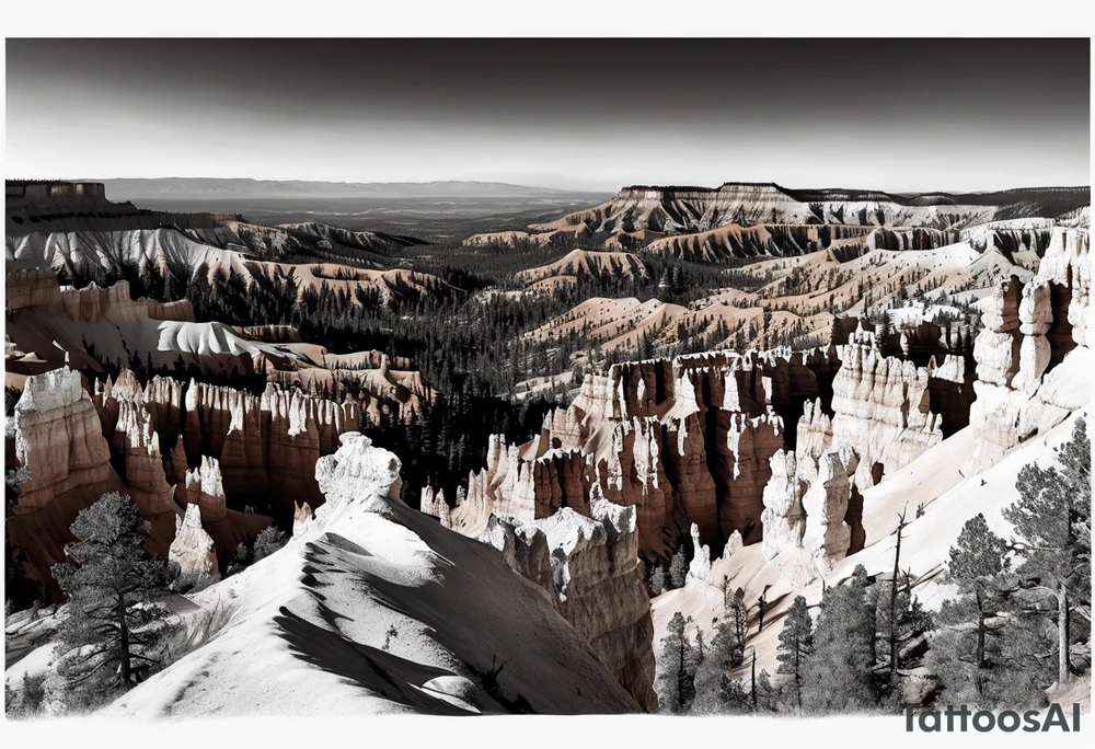 Forearm vertical, bryce canyon national park, hikers tattoo idea