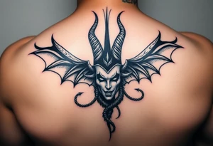 Dark evil maleficent and Medusa tattoo idea