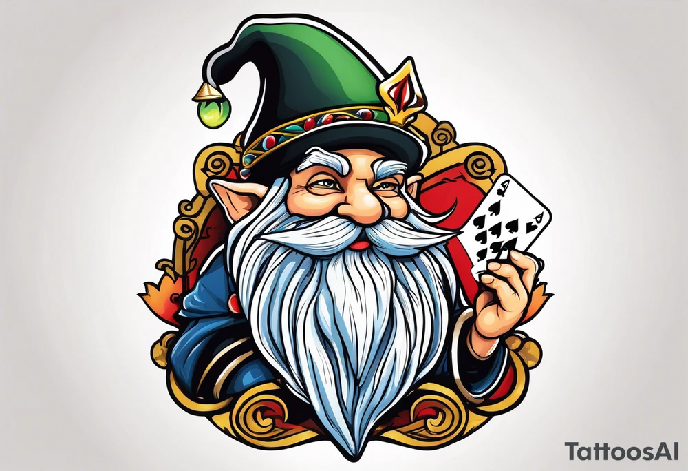 Gnomes king of spades tattoo idea