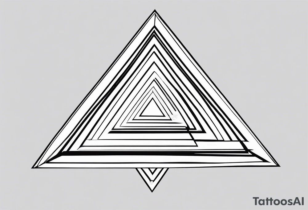 A triangle with nothing inside of it very simple, just 5 lines tattoo idea