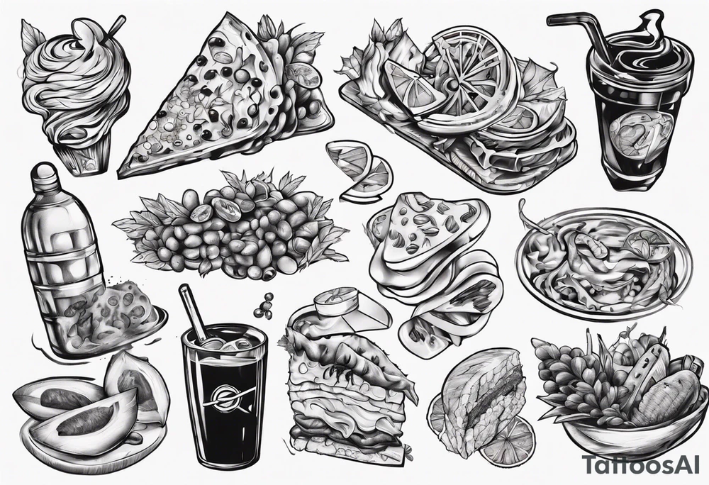 flash art
food tattoo idea
