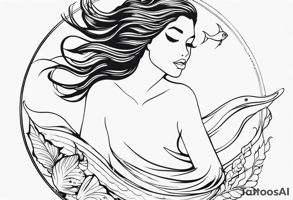 Spirited Mermaid tattoo idea