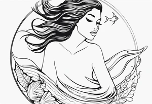 Spirited Mermaid tattoo idea