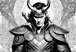 Loki with his scepter but not the marvel version tattoo idea