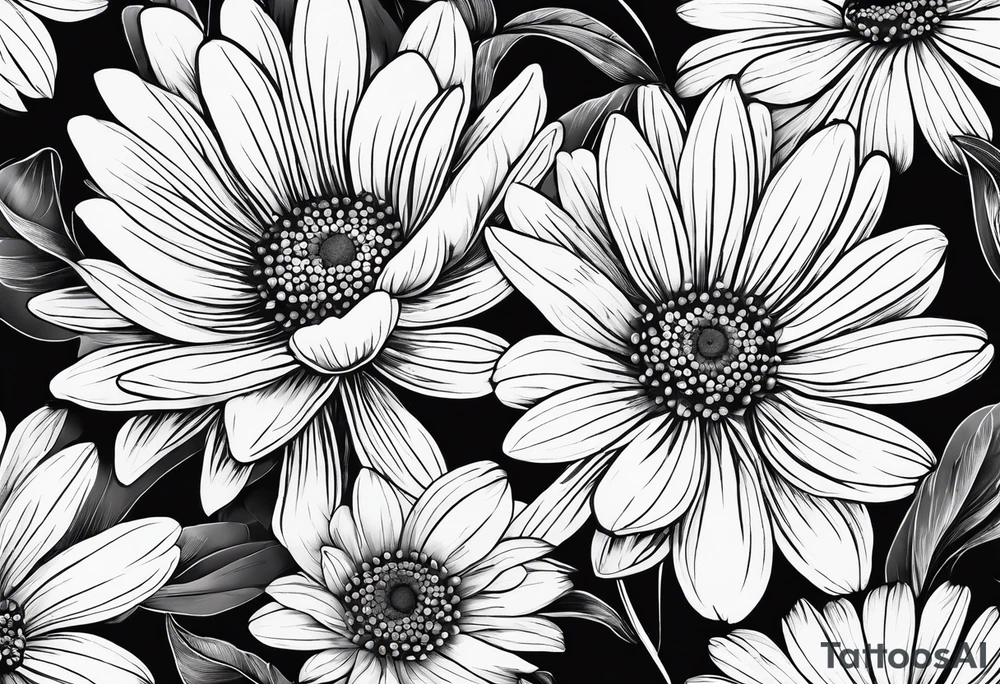 Chamomile simple tattoo idea