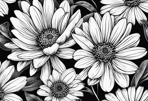 Chamomile simple tattoo idea