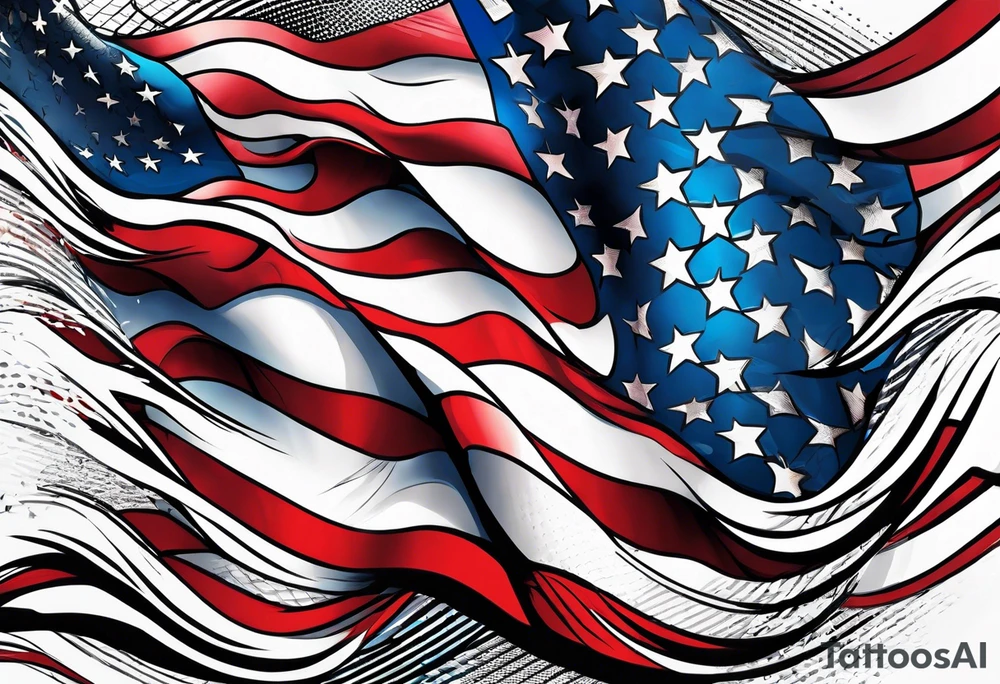 American flag tattoo idea