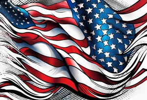 American flag tattoo idea