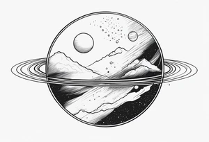 a planet tattoo idea