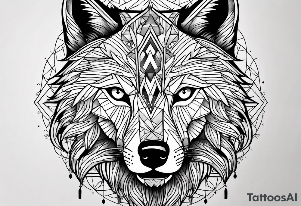 TATUAJE DE LOBO EN EL PECHO tattoo idea