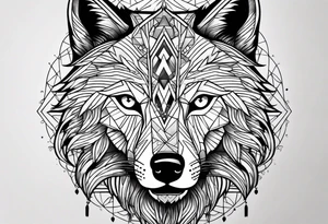 TATUAJE DE LOBO EN EL PECHO tattoo idea