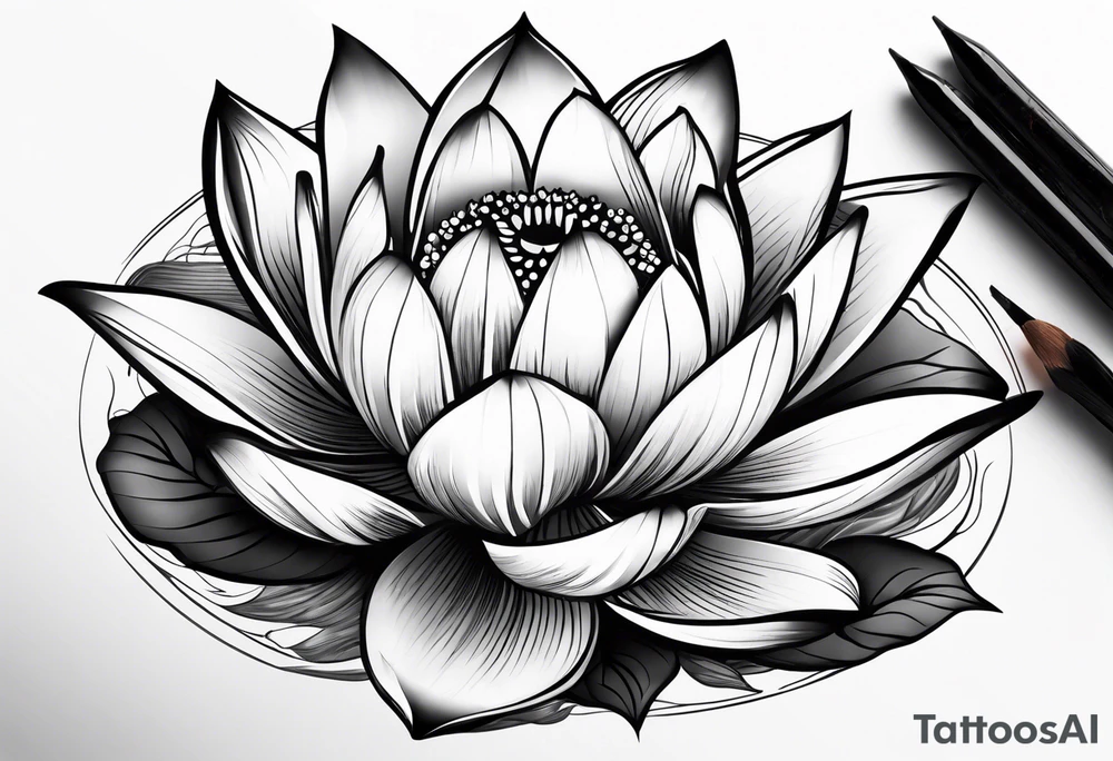 Lotus flower tattoo idea