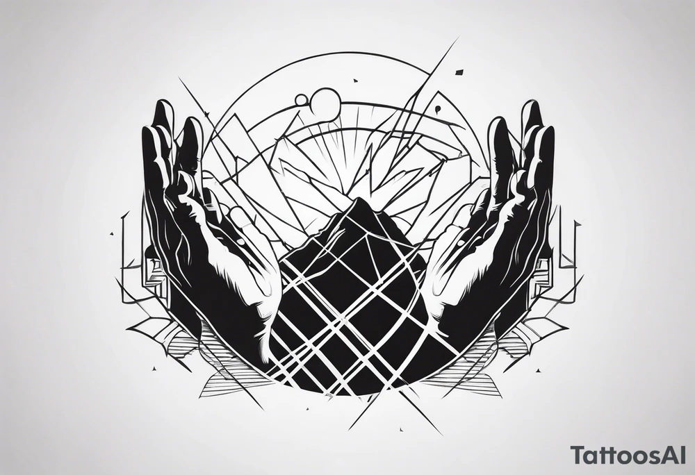 Rock music sign hands tattoo idea